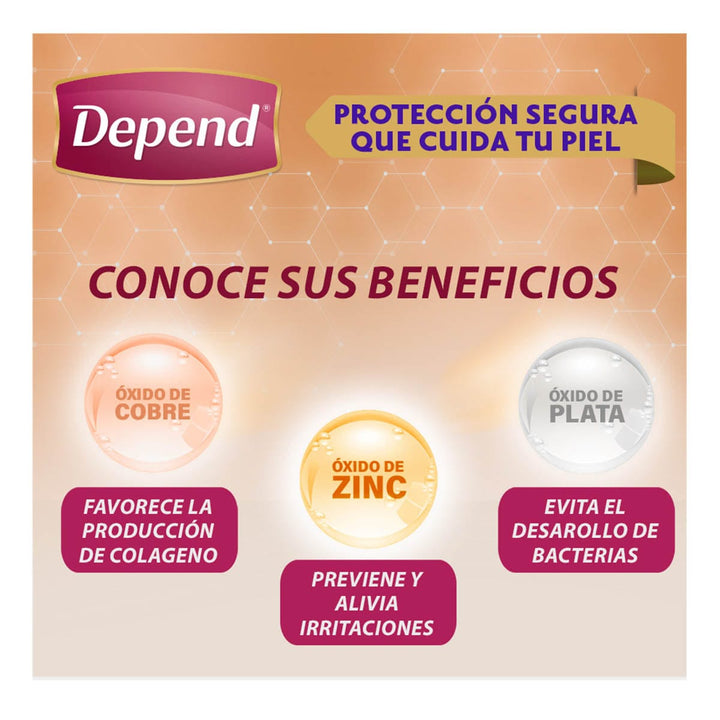TiendaDepend.mx Pañales para adulto Depend® Pañal Derma Protect 10s