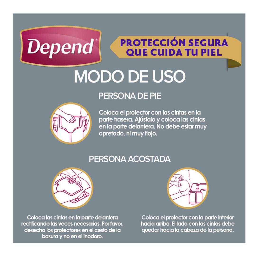 TiendaDepend.mx Pañales para adulto Depend® Pañal Derma Protect 10s