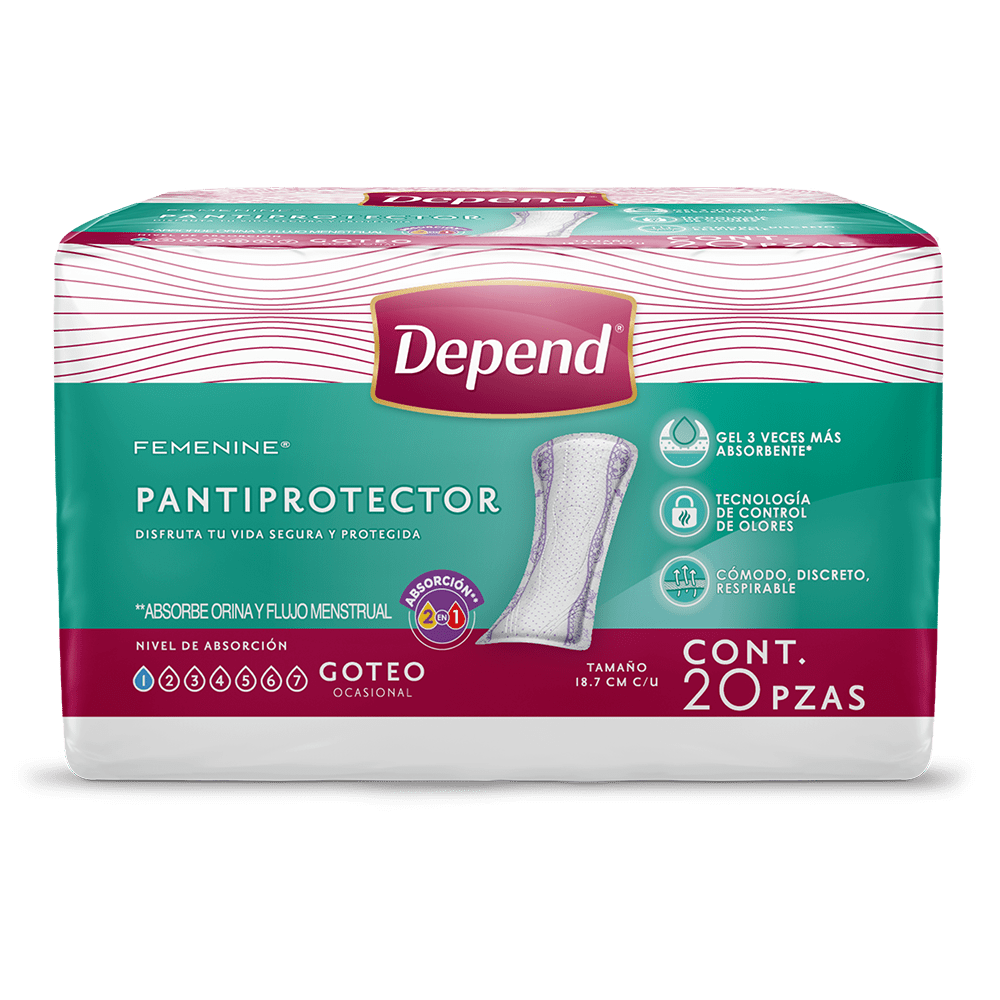 TiendaDepend.mx Pantiprotectores y Toallas Depend® Femenine® Pantiprotector