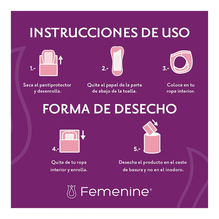 TiendaDepend.mx Pantiprotectores y Toallas Línea Femenine® Depend® Pantiprotector Largo