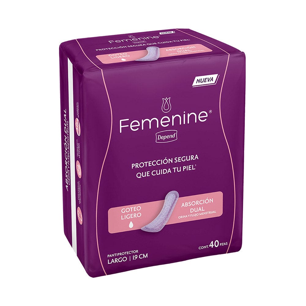 TiendaDepend.mx Pantiprotectores y Toallas Línea Femenine® Depend® Pantiprotector Largo