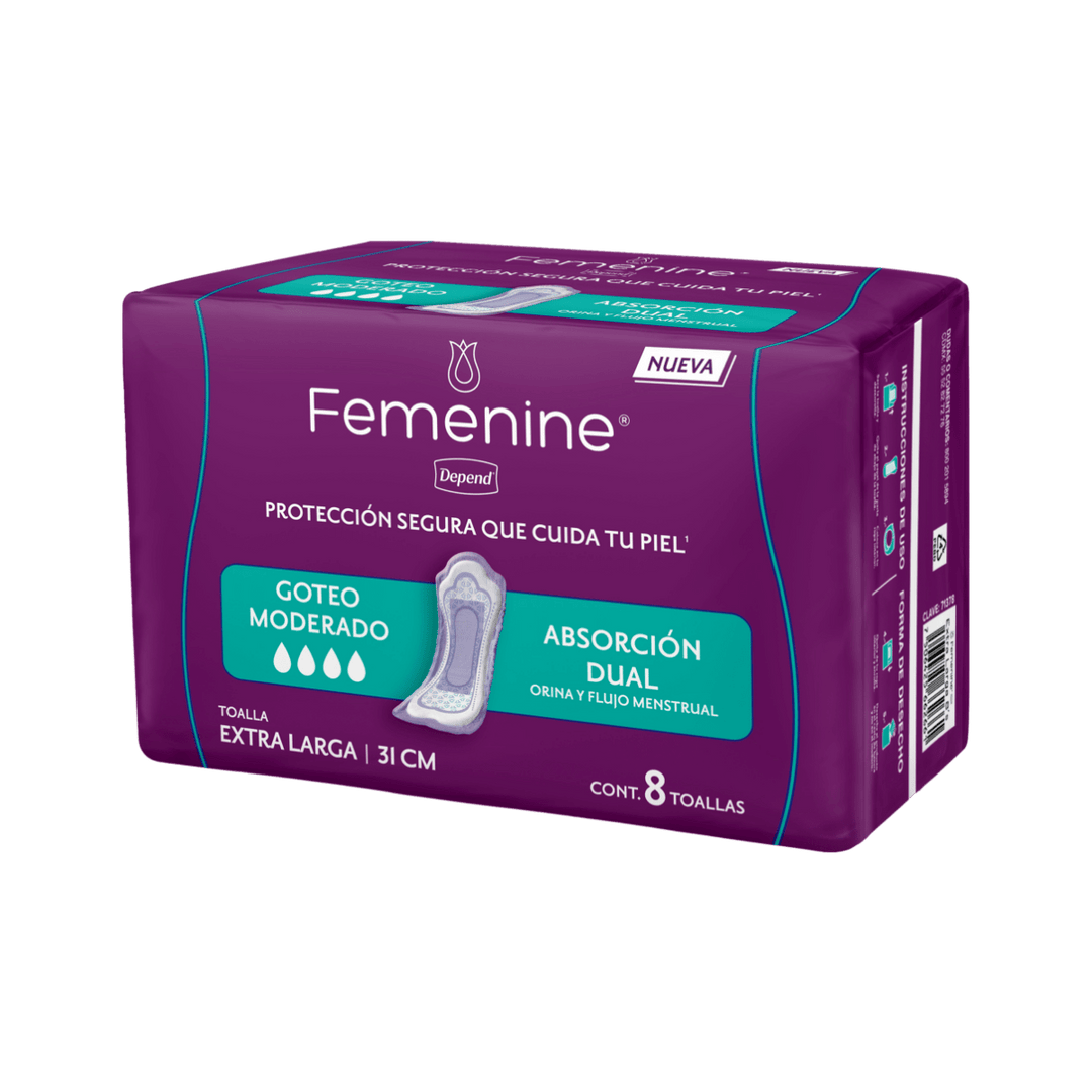 Depend Pantiprotectores y Toallas Línea Femenine® Depend® Extra Larga