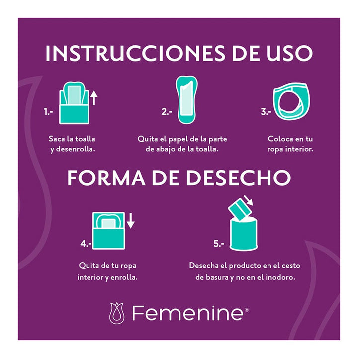 TiendaDepend.mx Pantiprotectores y Toallas Línea Femenine® Depend® Extra Larga