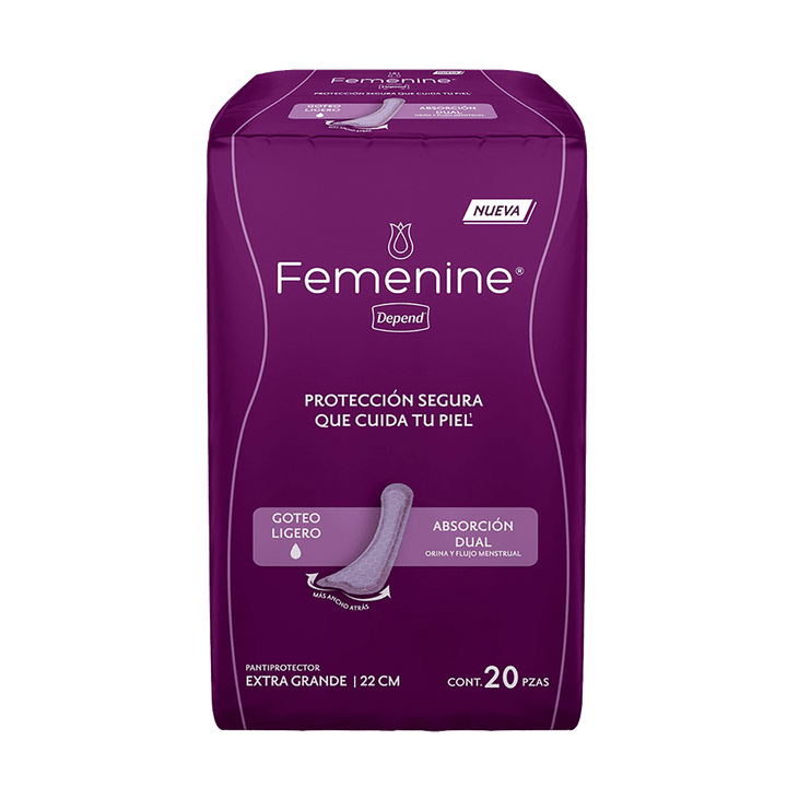 TiendaDepend.mx Pantiprotectores y Toallas Línea Femenine® Depend® Pantiprotector XL