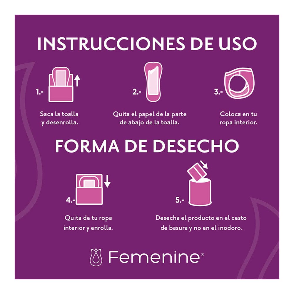 TiendaDepend.mx Pantiprotectores y Toallas Línea Femenine® Depend® Regular