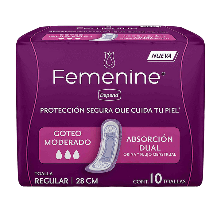 TiendaDepend.mx Pantiprotectores y Toallas Línea Femenine® Depend® Regular