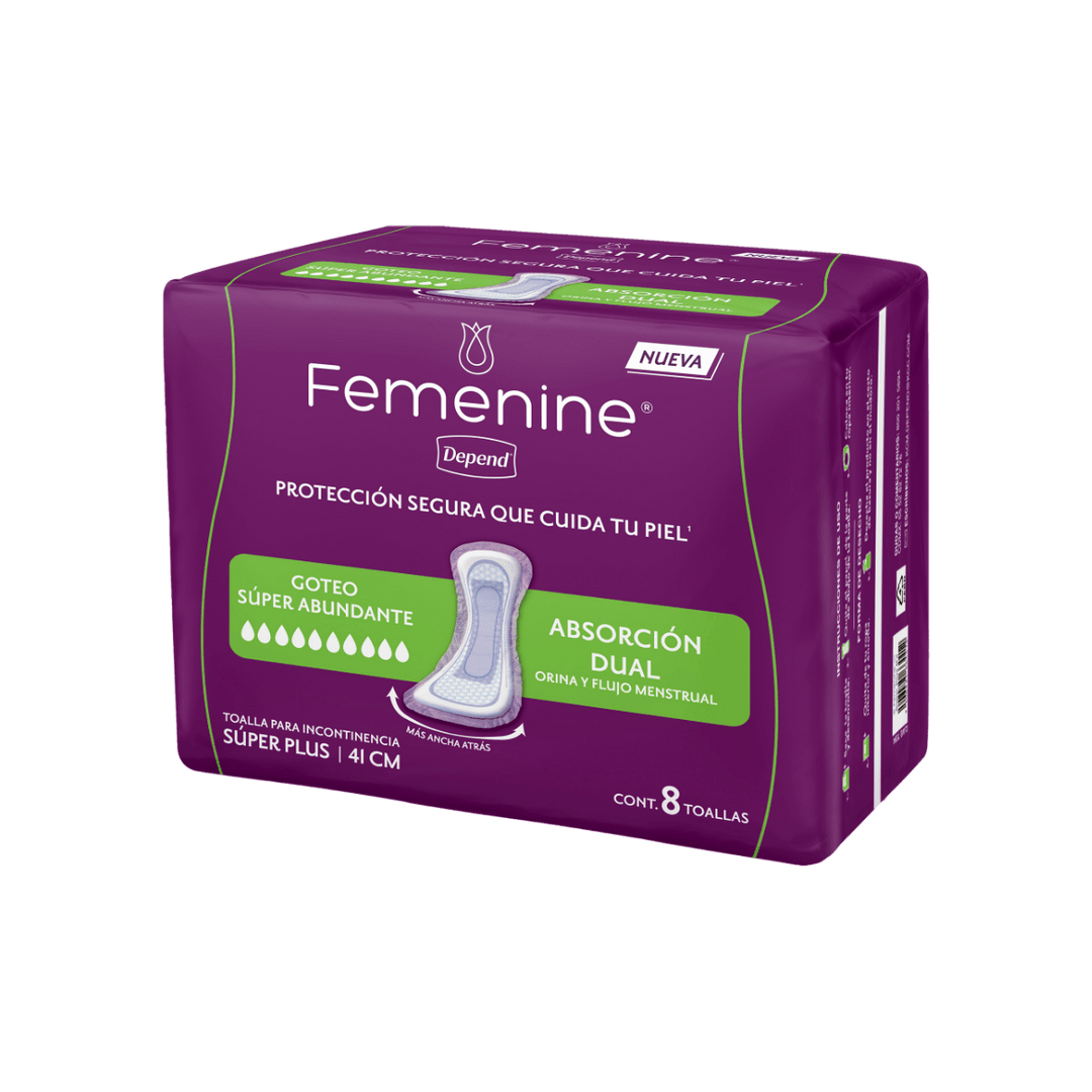 TiendaDepend.mx Producto Bundle Línea Femenine® Depend® Súper Plus Caja de 9 Paquetes