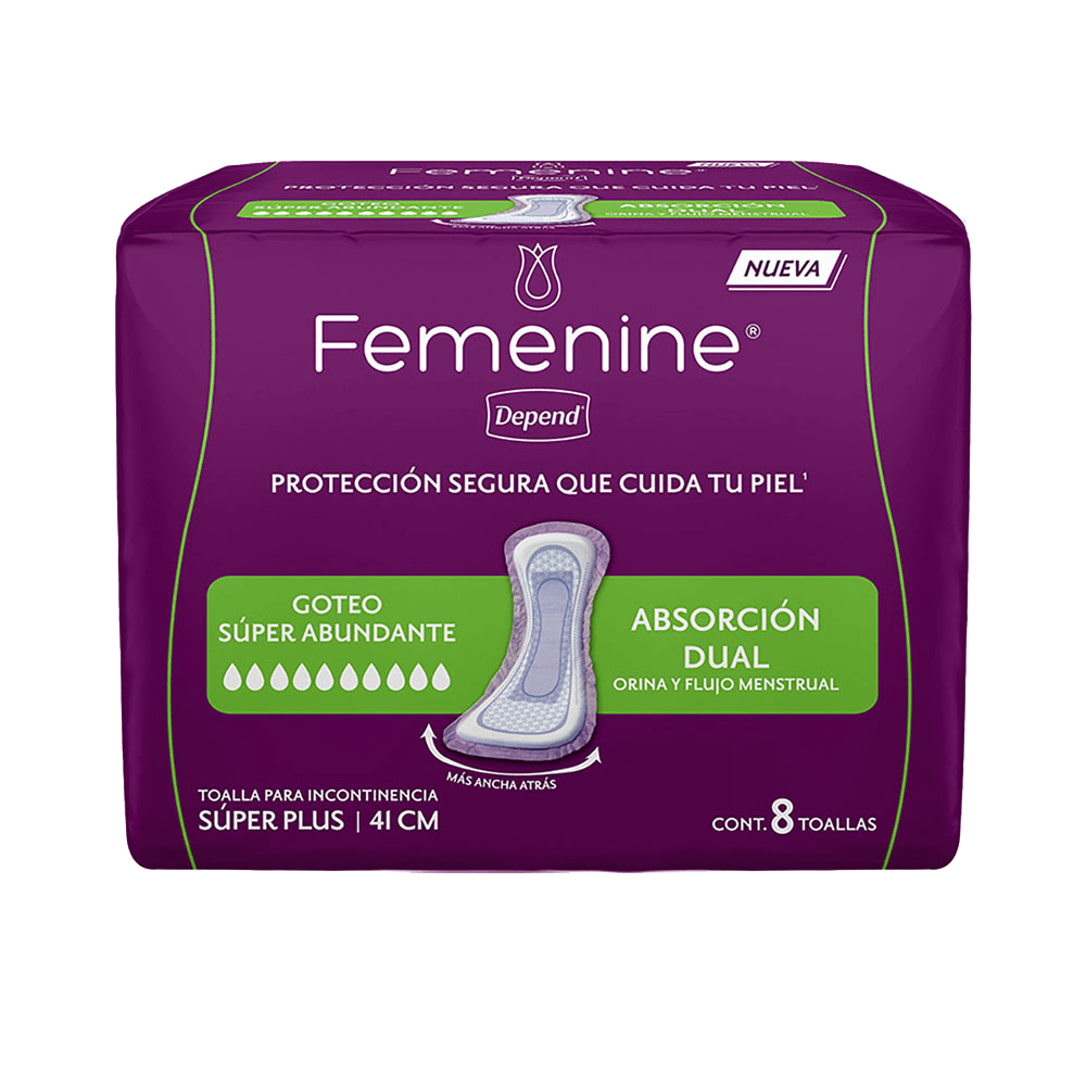 TiendaDepend.mx Pantiprotectores y Toallas Línea Femenine® Depend® Súper Plus