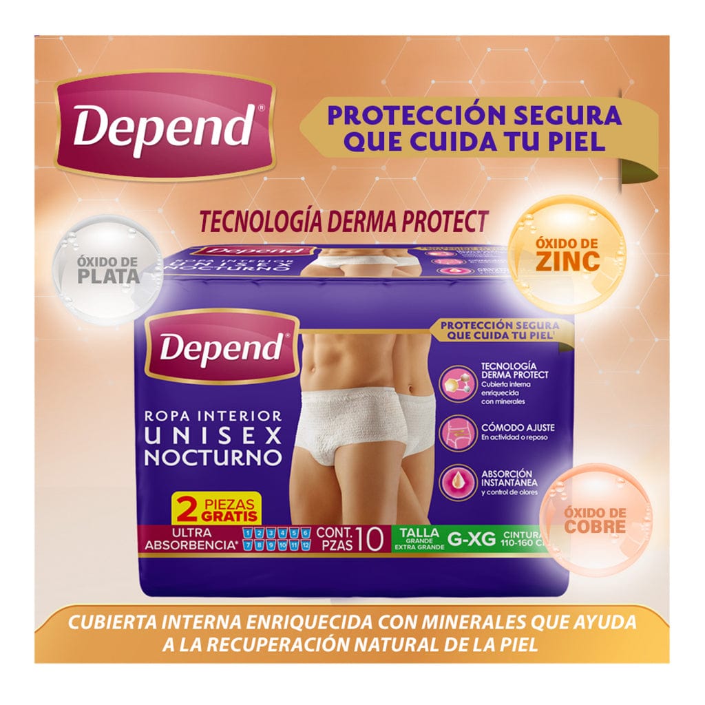 TiendaDepend.mx Ropa Interior Depend® Ropa Interior Nocturno
