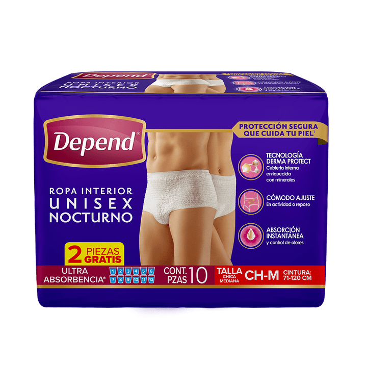 TiendaDepend.mx Producto Bundle Depend® Ropa Interior Nocturno Caja de 6 Paquetes