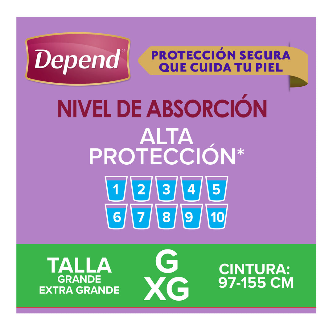 Depend® Ropa Interior Mujer Derma Protect 15s