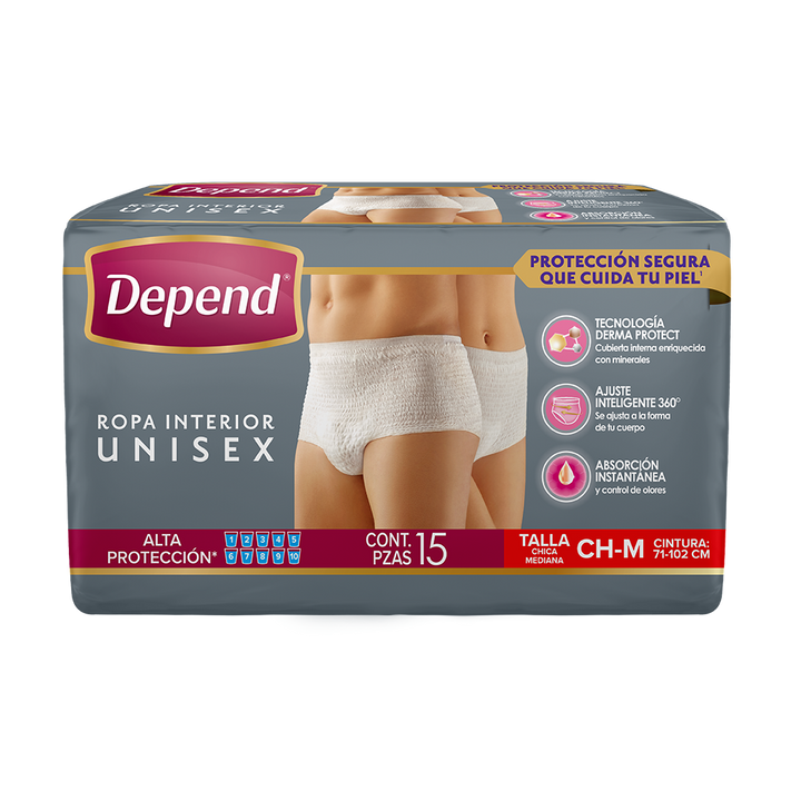 Depend® Ropa Interior Unisex Derma Protect 15s NT