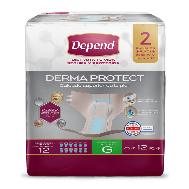 Depend Bundle Producto Bundle Depend® Pañal Derma Protect Caja de 6 Paquetes