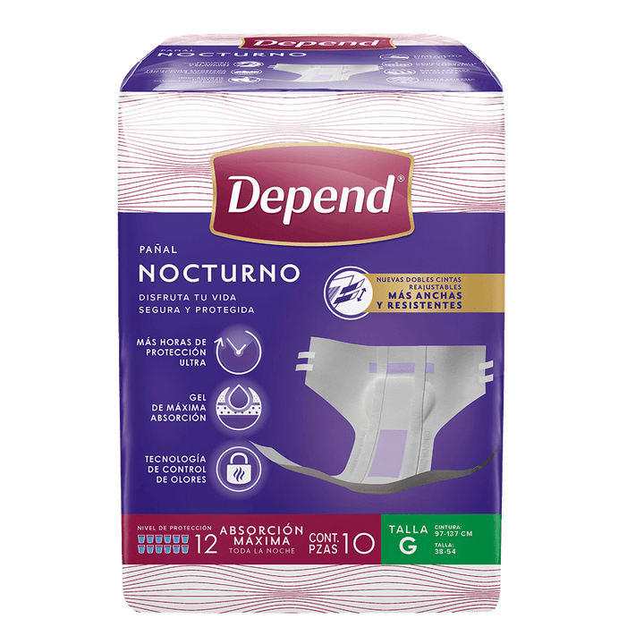 TiendaDepend.mx Producto Bundle Pañal Depend® Nocturno Caja de 3 Paquetes