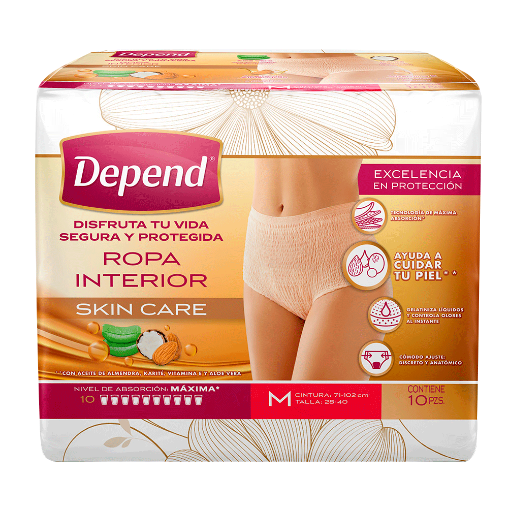 Depend Bundle Producto Bundle Depend® Ropa Interior Skin Care Caja de 4 Paquetes