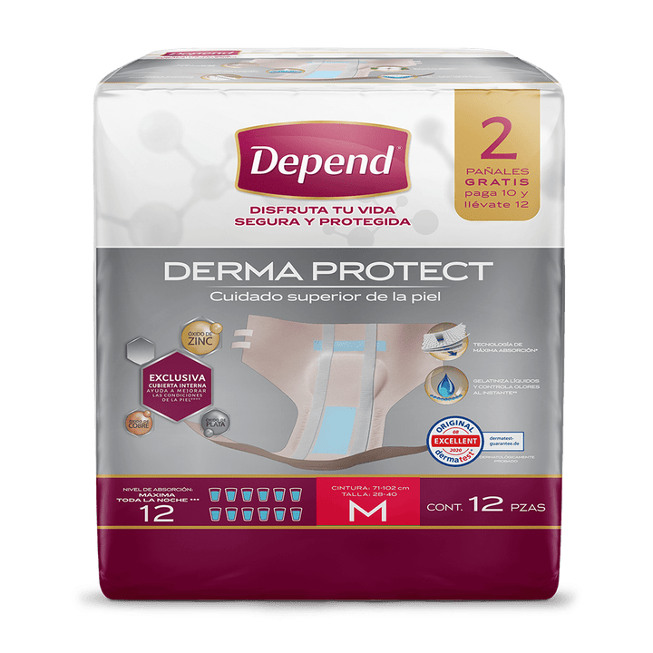 Depend Depend® Pañal Derma Protect Caja de 6 Paquetes