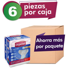 Depend PAÑAL PARA ADULTO Caja Depend® Pañal Plenitud Extra Protect Mediano 6 Paquetes