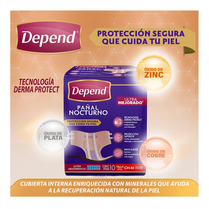 TiendaDepend.mx Pañales para adulto Pañal Depend® Nocturno