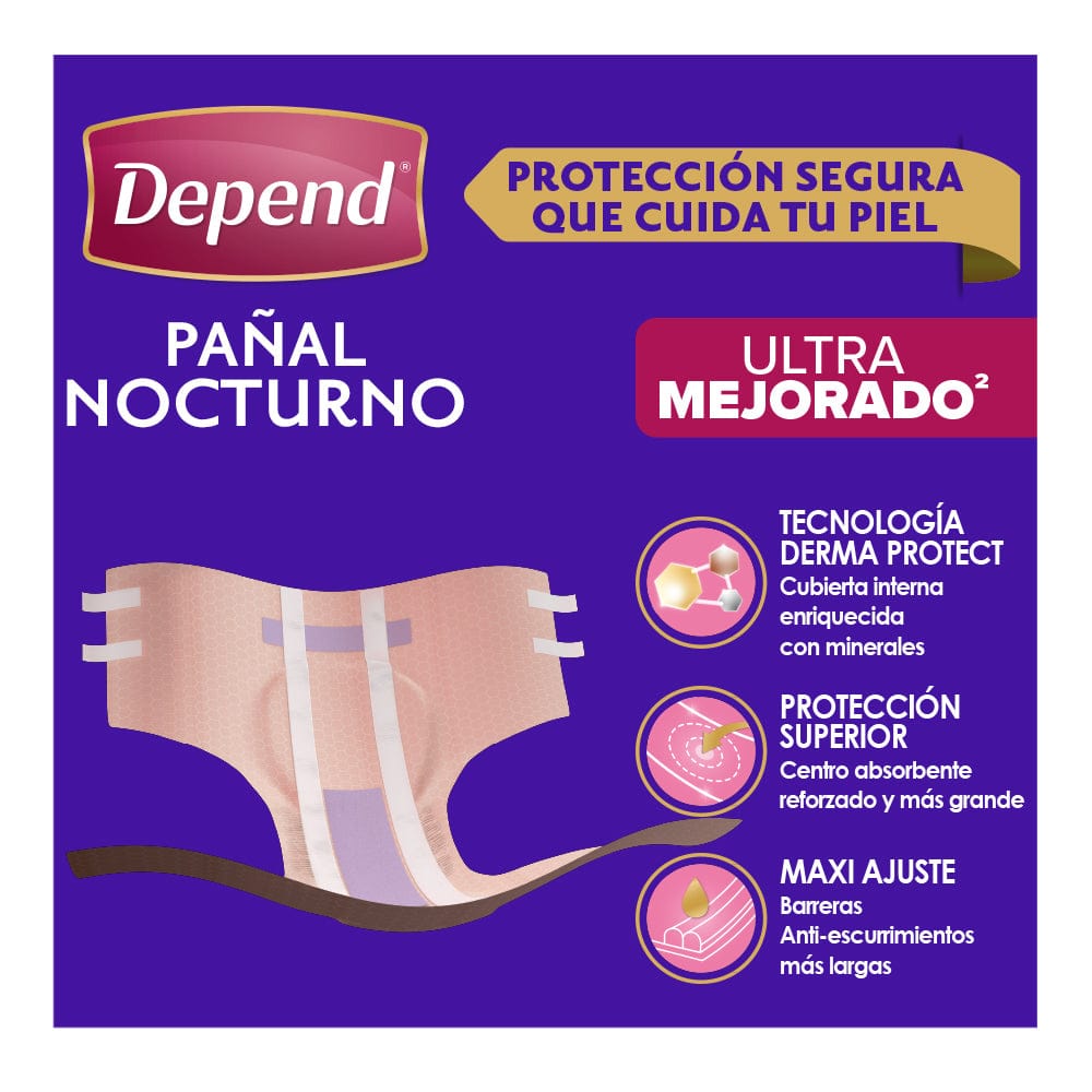 Depend Pañales para adulto Pañal Depend® Nocturno