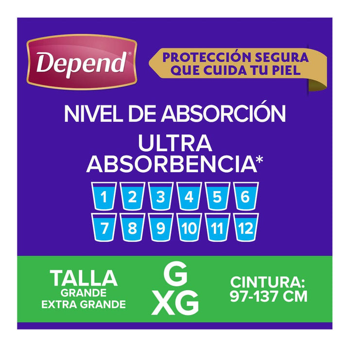 TiendaDepend.mx Pañales para adulto Pañal Depend® Nocturno