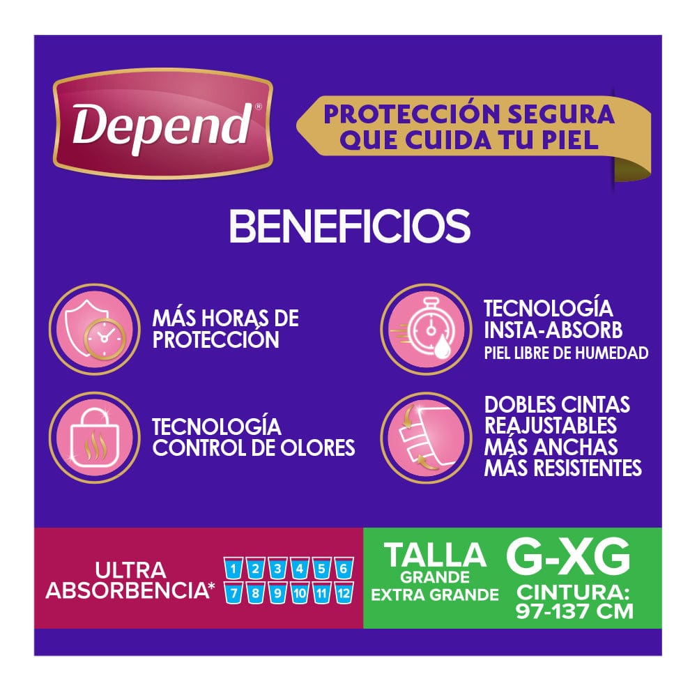 Depend Pañales para adulto Pañal Depend® Nocturno