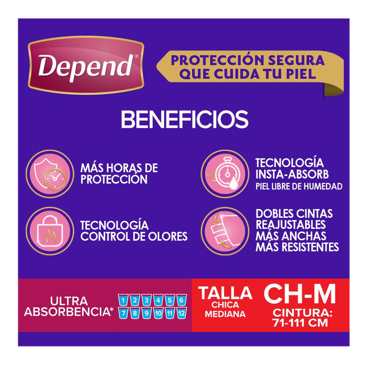 TiendaDepend.mx Pañales para adulto Pañal Depend® Nocturno