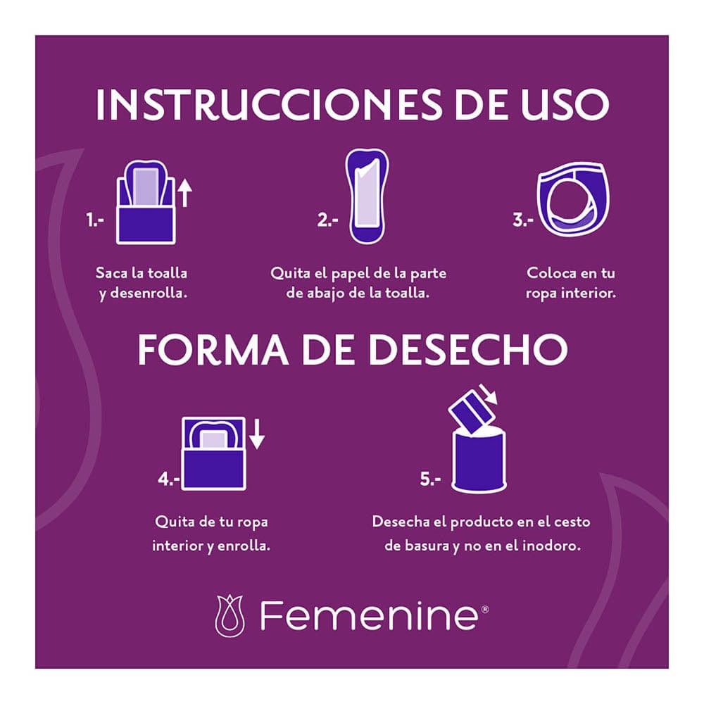 TiendaDepend.mx Pantiprotectores y Toallas Depend® Femenine® Toalla Súper
