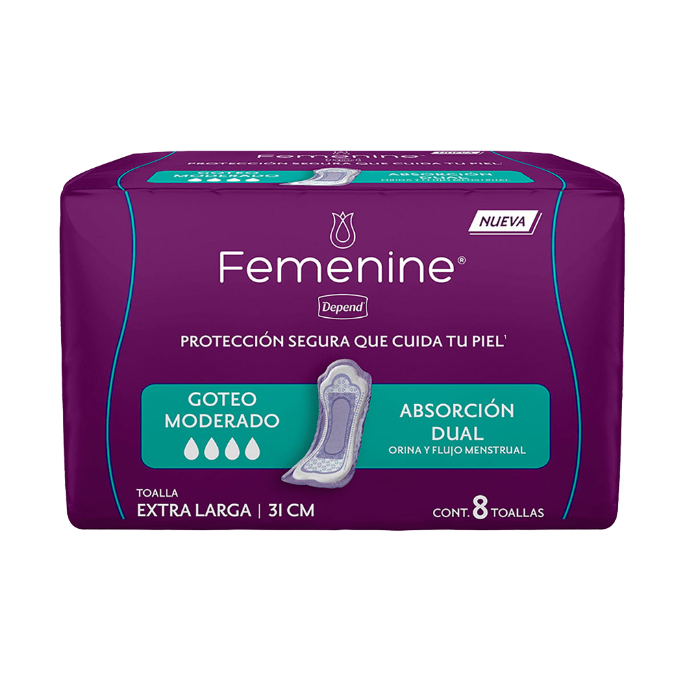 Depend Pantiprotectores y Toallas Línea Femenine® Depend® Extra Larga