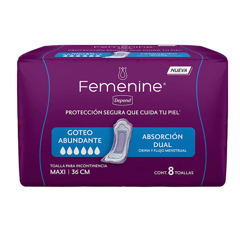 TiendaDepend.mx Producto Bundle Línea Femenine® Depend® Maxi Caja de 9 Paquetes