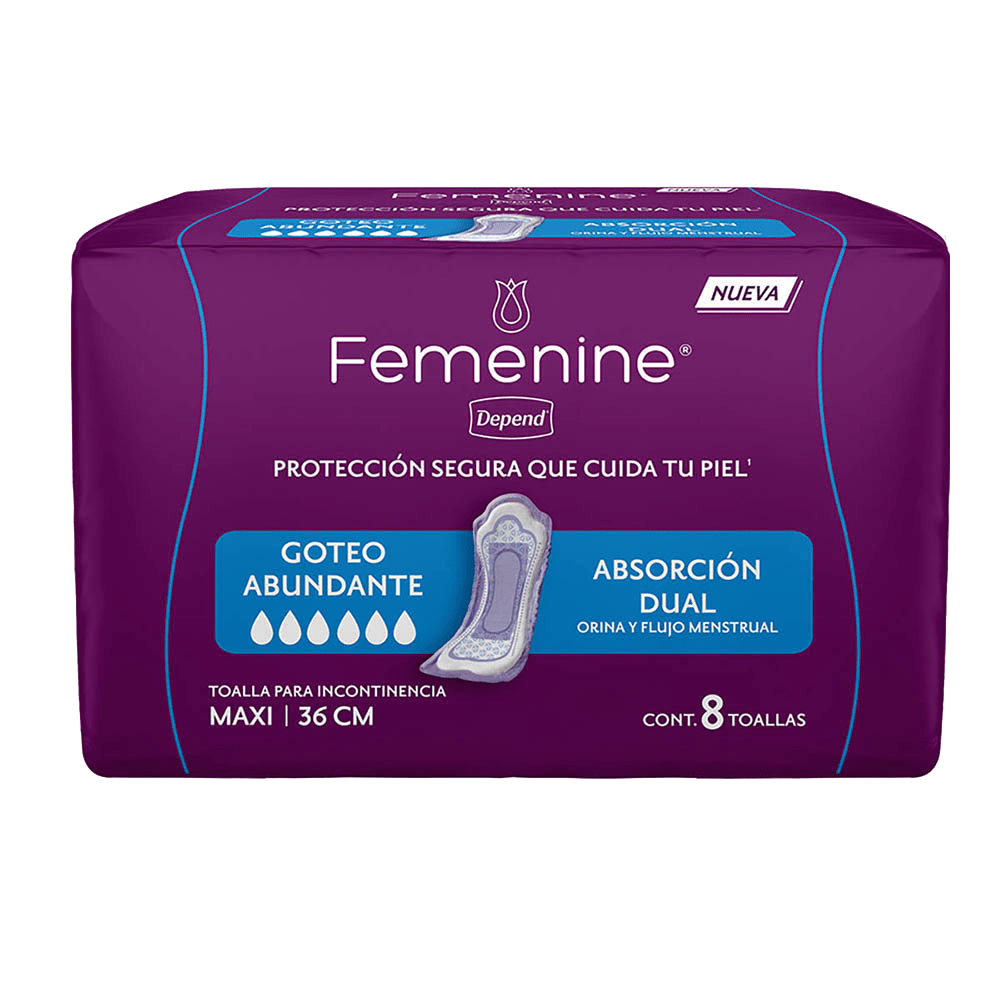 Depend Pantiprotectores y Toallas Línea Femenine® Depend® Maxi