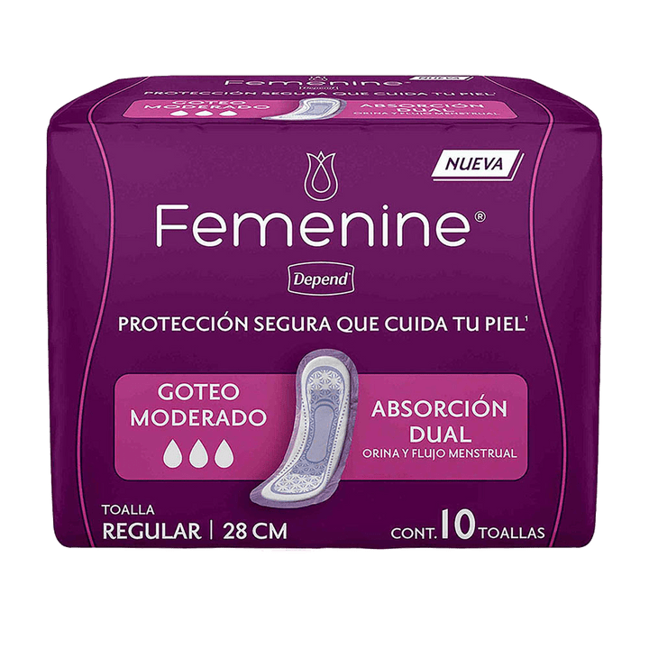 TiendaDepend.mx Pantiprotectores y Toallas Línea Femenine® Depend® Regular