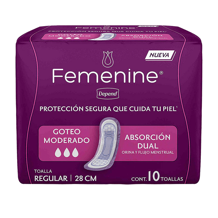 TiendaDepend.mx Pantiprotectores y Toallas Línea Femenine® Depend® Regular