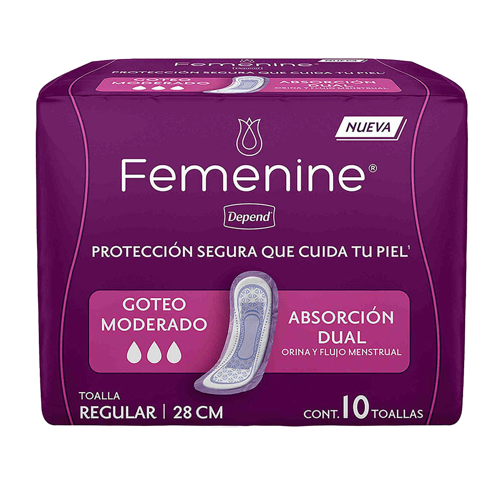 TiendaDepend.mx Pantiprotectores y Toallas Línea Femenine® Depend® Regular