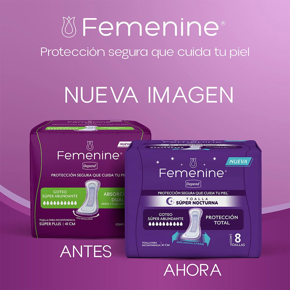 Depend Pantiprotectores y Toallas Línea Femenine® Depend® Súper Plus