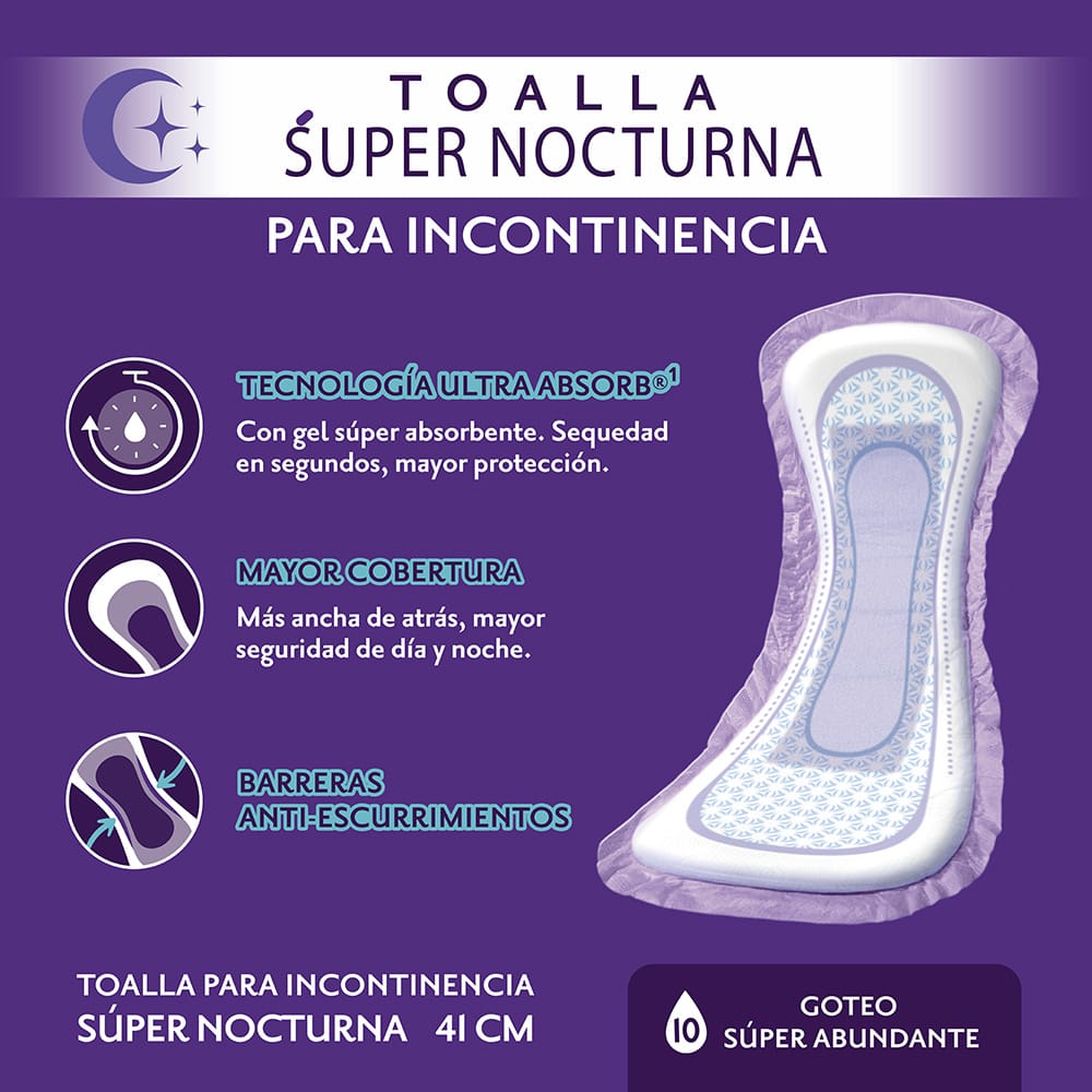 Depend Pantiprotectores y Toallas Línea Femenine® Depend® Súper Plus