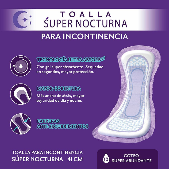Depend Pantiprotectores y Toallas Línea Femenine® Depend® Súper Plus