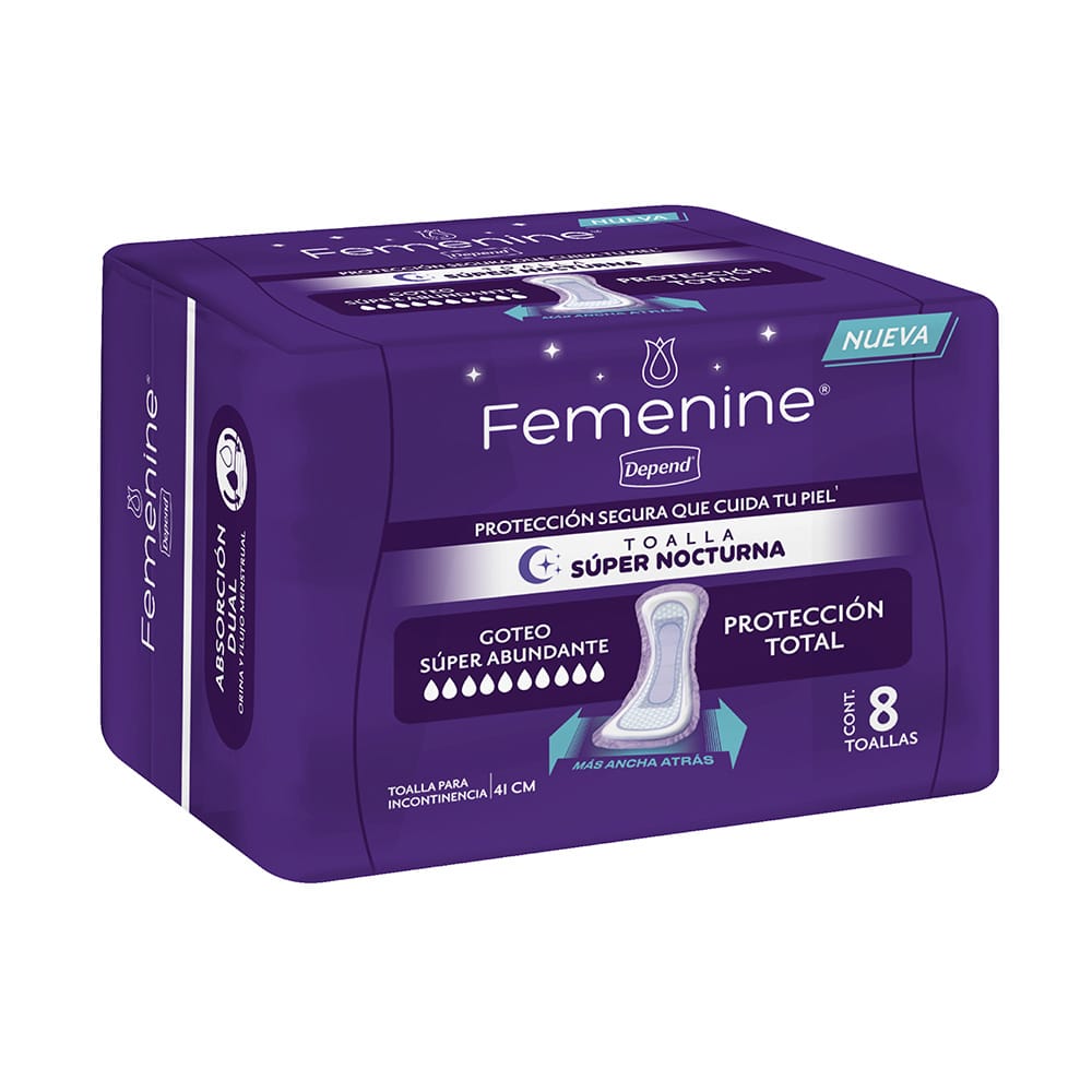 Depend Pantiprotectores y Toallas Línea Femenine® Depend® Súper Plus
