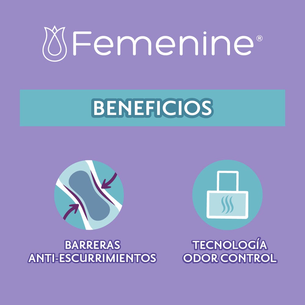 TiendaDepend.mx Pantiprotectores y Toallas Línea Femenine® Depend® Toalla Ultradelgada 8's