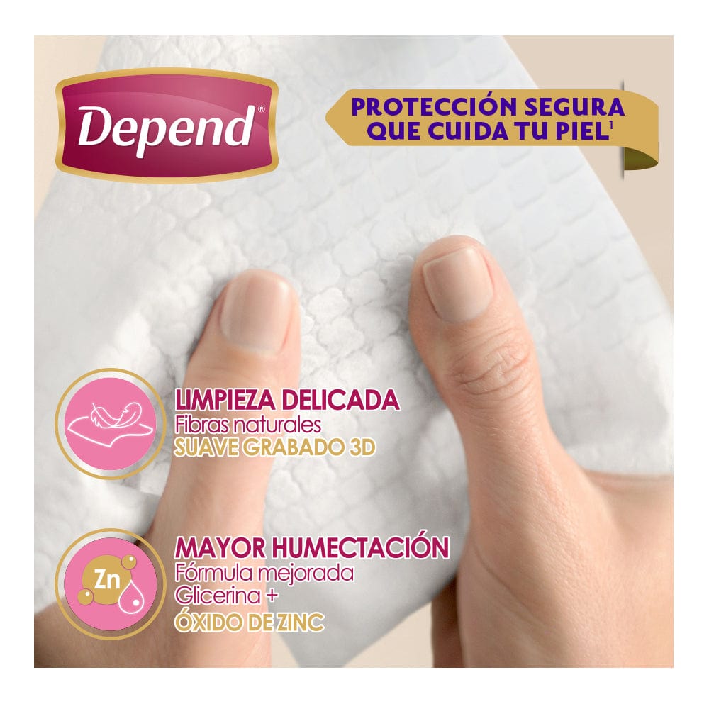 TiendaDepend.mx Predoblados y Toallas Húmedas Depend® Toallitas Húmedas