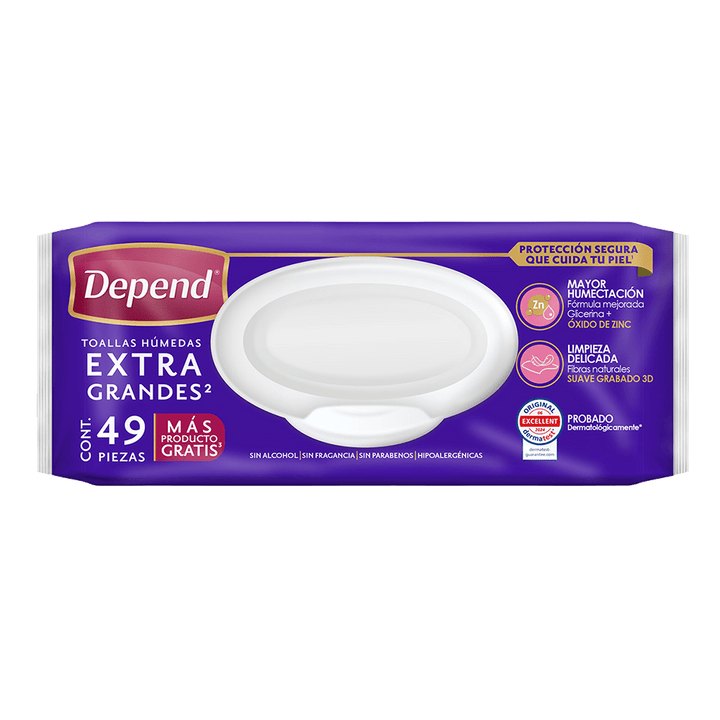 TiendaDepend.mx Predoblados y Toallas Húmedas Depend® Toallitas Húmedas