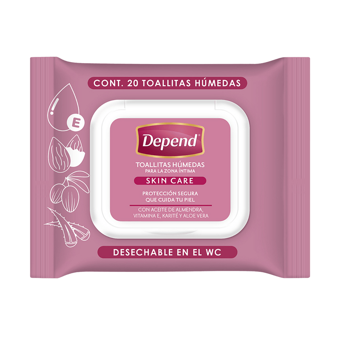 Depend Predoblados y Toallas Húmedas Depend® Toallitas Húmedas Skin Care