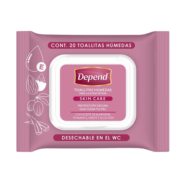 Depend Predoblados y Toallas Húmedas Depend® Toallitas Húmedas Skin Care