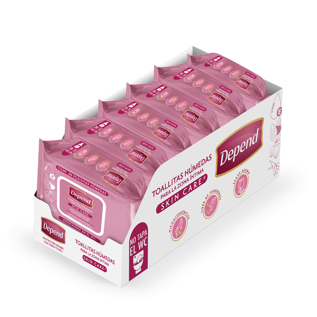 Depend Predoblados y Toallas Húmedas Depend® Toallitas Húmedas Skin Care