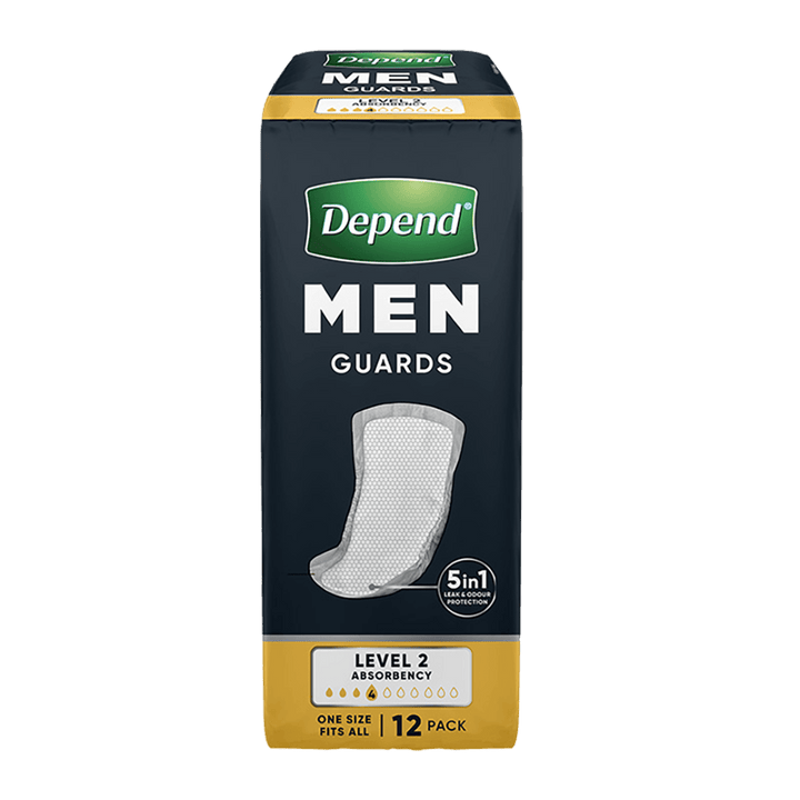 Depend Protectores para hombre DEPEND GUARDS MEN 12'S Protectores masculinos para incontinencia