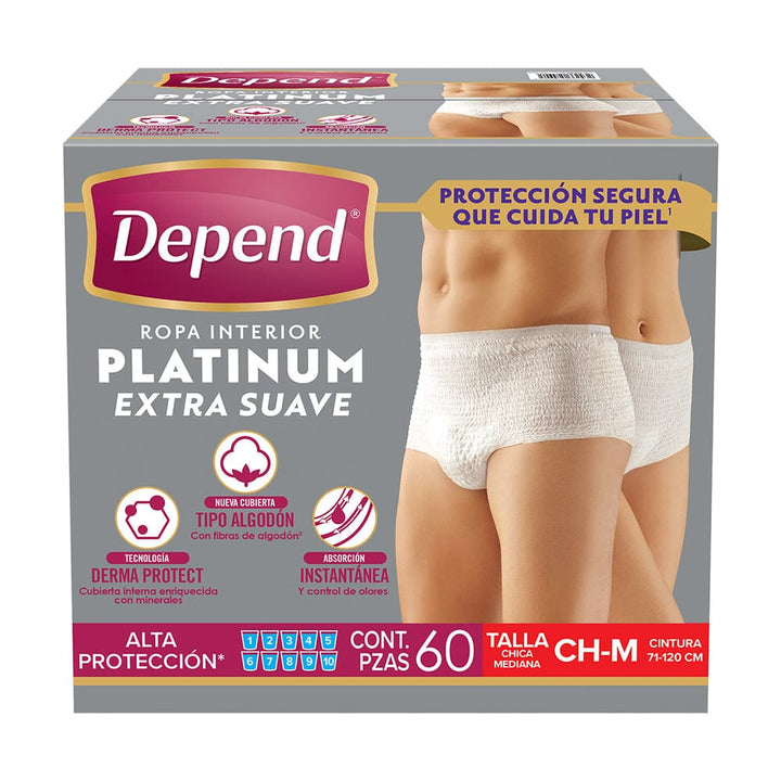 TiendaDepend.mx Ropa Interior Depend® Ropa Interior Platinum Extra Suave