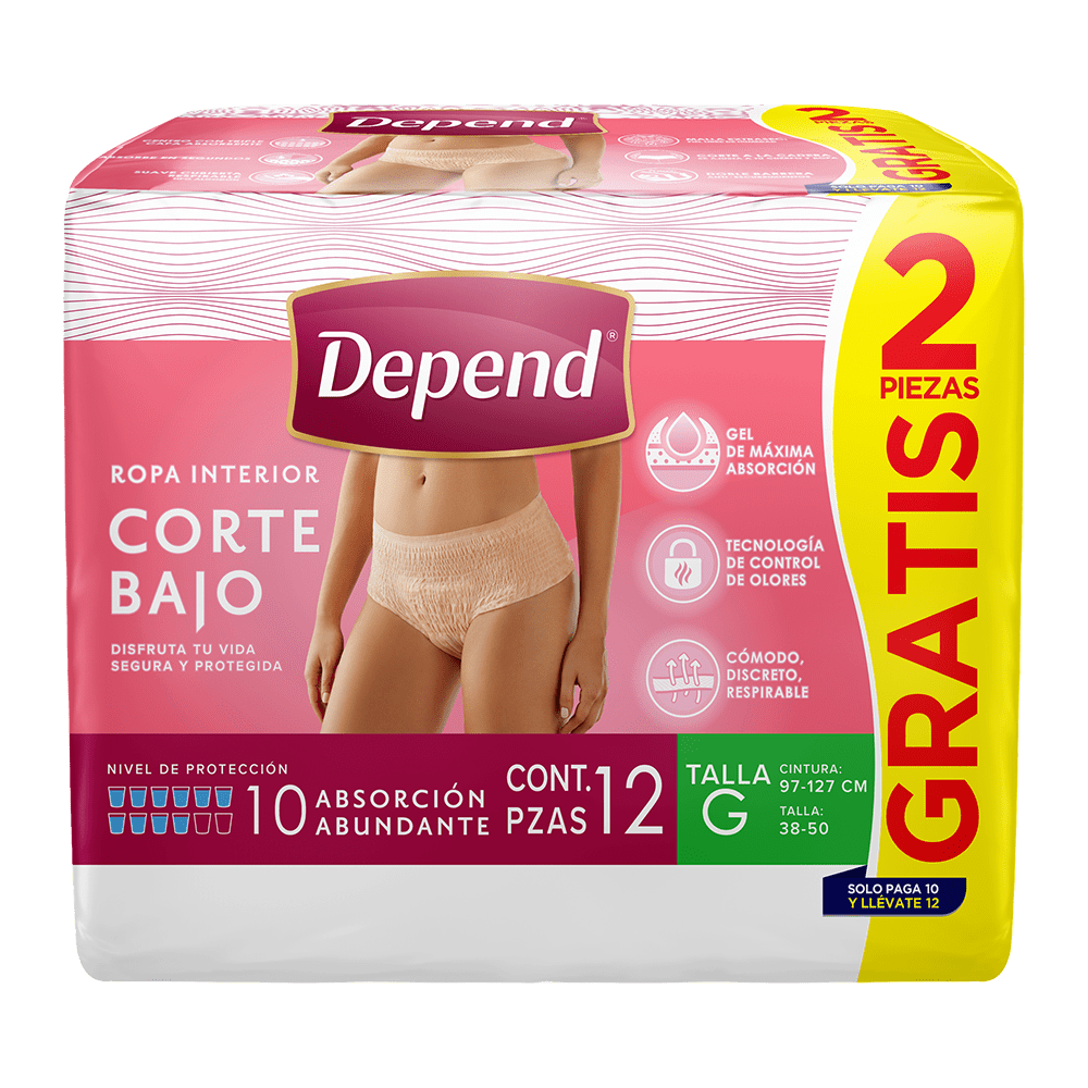 Calzones Ropa Interior Para Mujer Desechable Depend® Ropa Interior