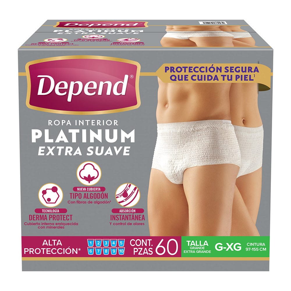 Depend Ropa Interior Depend® Ropa Interior Platinum Extra Suave