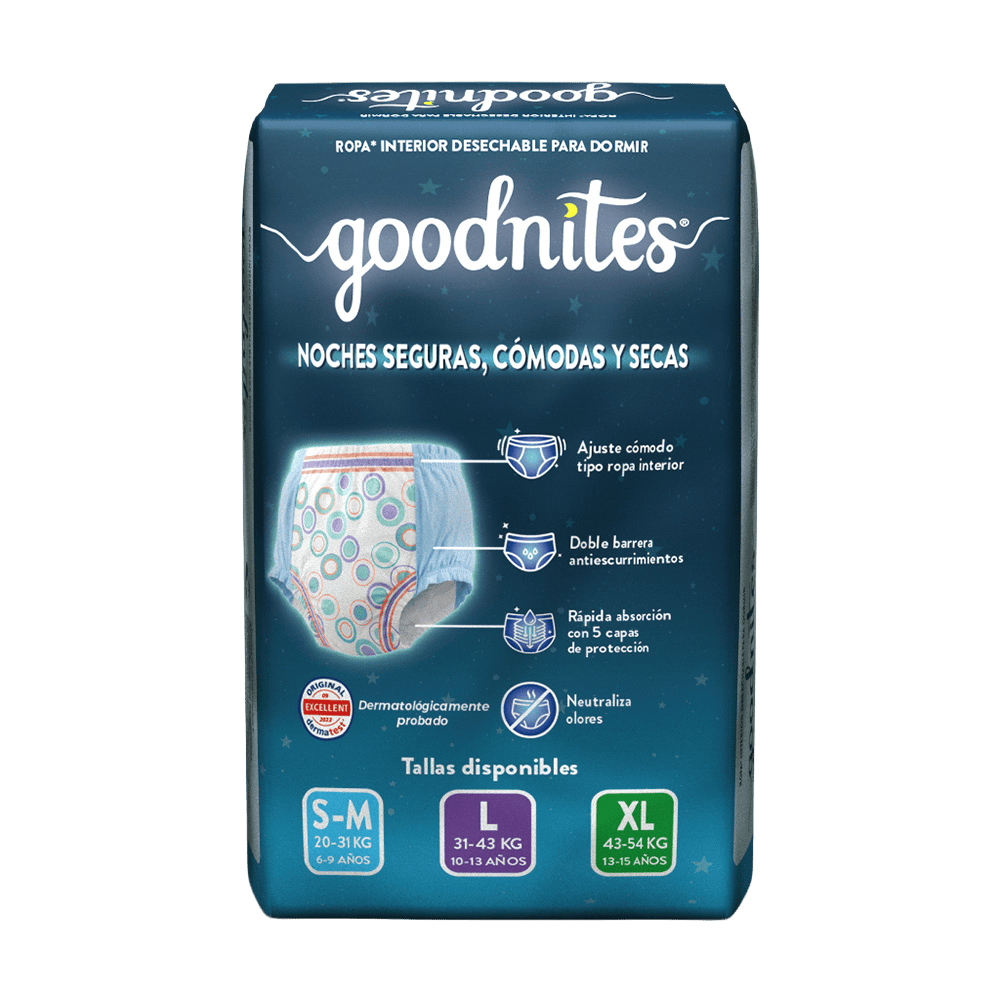 Depend Ropa Interior Infantil Ropa Interior Infantil Goodnites® Talla S/M