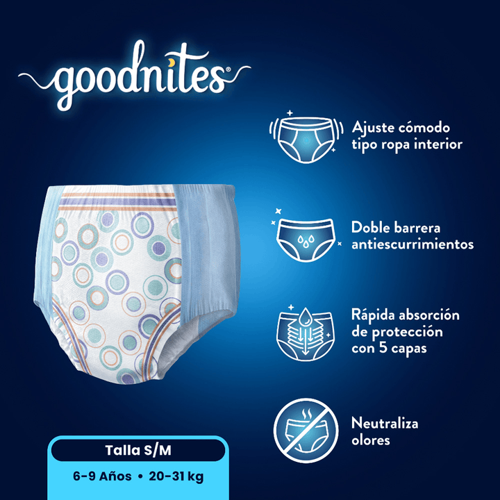 Depend Ropa Interior Infantil Ropa Interior Infantil Goodnites® Talla S/M