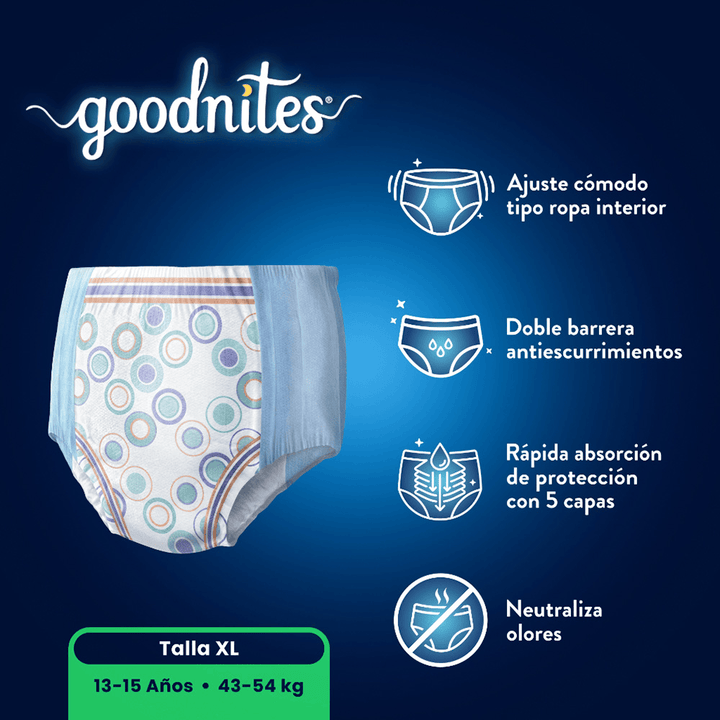 Depend Ropa Interior Infantil Ropa Interior Infantil Goodnites® Talla XL